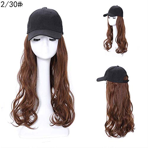 Gorro de béisbol con forma de onda natural y esponjosa, para mujer, gorra de béisbol para hombre, divertida, sombrero, rizos de agua, nyfcc (color : 2/30 #, tamaño: 60 cm)