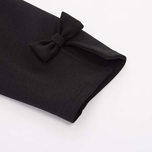 GRACE KARIN Mujer Chaqueta Corta Eleganta de Oficina Boda Fiesta Moda Clásico Elástico Negro S