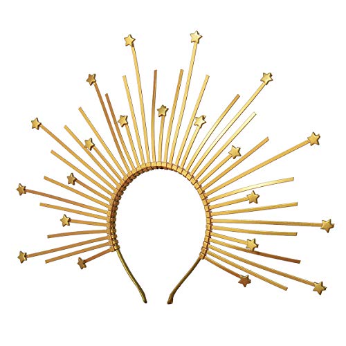 GRACEART Diadema Halo Crown Sunburst Mujeres Partido Accesorio para el pelo Banda Tiara (B)