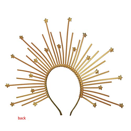 GRACEART Diadema Halo Crown Sunburst Mujeres Partido Accesorio para el pelo Banda Tiara (B)