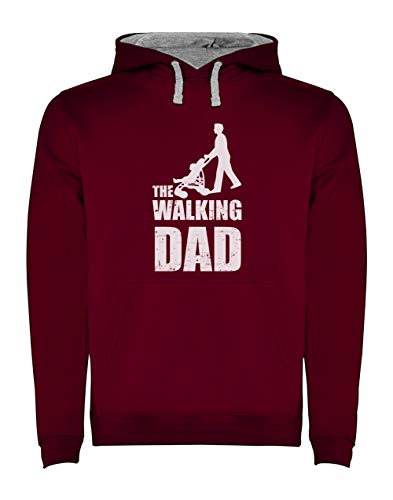 Green Turtle T-Shirts Sudadera con Capucha para Hombre- Regalos Originales para Padres Primerizos - The Walking Dad X-Large Burdeos