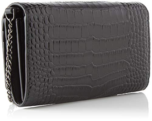 GUESS Belle Chain Wallet, Cartera. para Mujer, Negro (Black), 4x11x19 Centimeters (W x H x L)