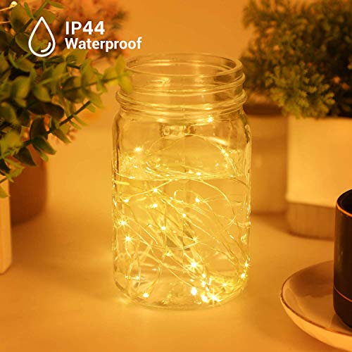 Guirnalda Luces Exterior Solar, OxyLED 30M 300LED Cadena de Luces de Alambre de Plata Guirnalda de luces 8 Modos Impermeable IP44 para Terraza, Fiestas, Bodas, Patio, Festivales (Blanco Cálido)