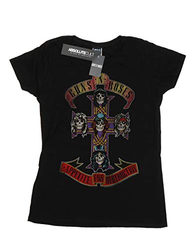 Guns N Roses mujer Appetite for Destuction Distressed Camiseta Medium Negro