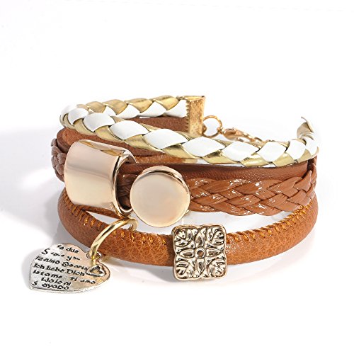 Haodou 1 Unid Cuerda Amistad Pulseras de Cuero Moda Vintage Pulseras Tejidas y Brazaletes Para Hombres Mujeres Joyería Estilo de Verano