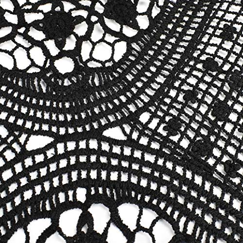 heekpek Mujer Pareos Playa Traje de Baño Vestido de la Playa Bikini Cover up Camisola de Playa Larga Mangas V-Cuello Hueco Borlas Vestido de Kaftan Crochet Pareos