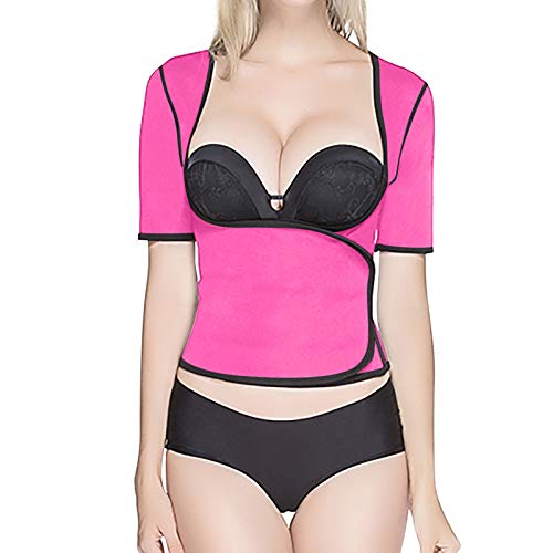 HEling Camiseta de Transpiración Manga Corta con Lazo de Abdomen de Ajuste Rápido para Mujer para Adelgazar El Vientre para Perder Peso