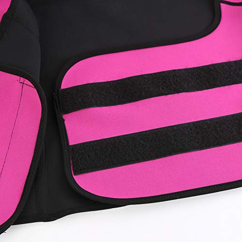 HEling Camiseta de Transpiración Manga Corta con Lazo de Abdomen de Ajuste Rápido para Mujer para Adelgazar El Vientre para Perder Peso