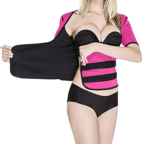 HEling Camiseta de Transpiración Manga Corta con Lazo de Abdomen de Ajuste Rápido para Mujer para Adelgazar El Vientre para Perder Peso