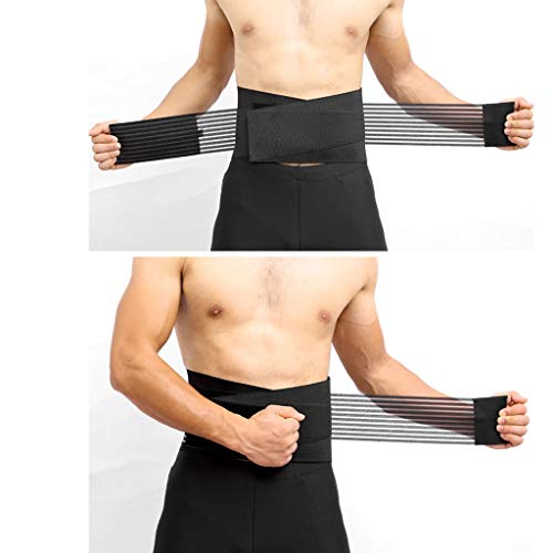 HEling Cintura Entrenador Faja Reductora Cinturón Ajustable Fitness Faja Adelgazante Pérdida de Peso Cinturón para Hombres Sauna para el Estómago Cinturón Adelgazante Delgado