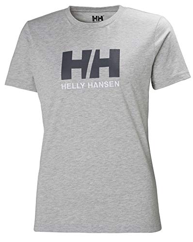 Helly Hansen HH Logo Camiseta Manga Corto, Mujer, Gris (Grey Melange), M