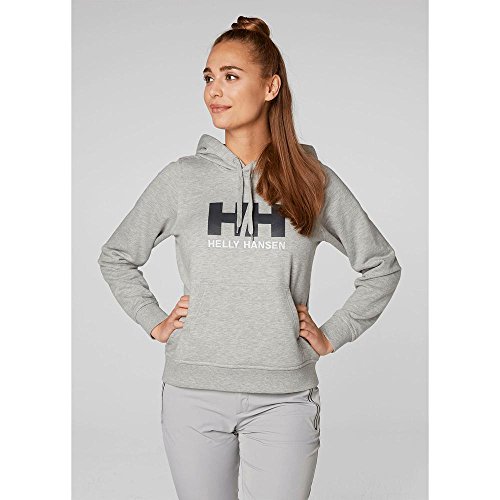 Helly Hansen W HH Logo Hoodie Hoodie, Mujer, Grey Melange, M