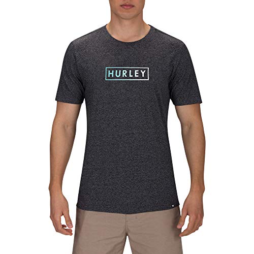 Hurley M Siro Boxed Gradient S/S Camiseta, Hombre, Black Heather