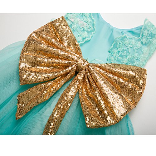 Inlefen Vestido de Las Muchachas de la Flor del Banquete de Boda Cumpleaños Lentejuelas Bowknot Princesa sin Mangas Floral Vestido Formal para bebés Niños pequeños 0-5 años