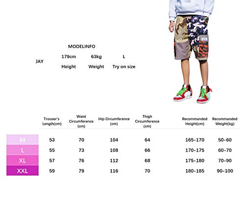 Irypulse Pantalones Cortos Camuflaje Militar Hombres, Shorts Camo Cargo Bermudas Deportivos Casuales de Verano Moda Callejera Urbana para Adolescentes, Jóvenes y Niños - Diseño Original