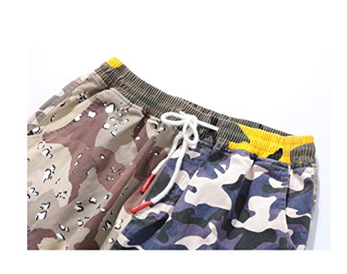 Irypulse Pantalones Cortos Camuflaje Militar Hombres, Shorts Camo Cargo Bermudas Deportivos Casuales de Verano Moda Callejera Urbana para Adolescentes, Jóvenes y Niños - Diseño Original