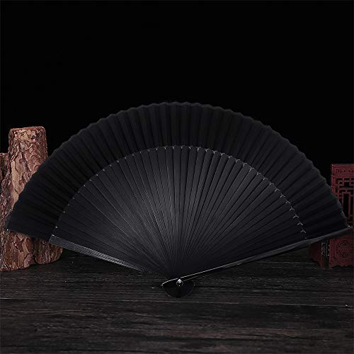 iZoeL - Abanico plegable con ventilador portátil japonés eventalla, regalo evental, boda, fiesta de invitados, verano o ceremonia, decoración para bailar, flores de cerezo, para hombre y mujer