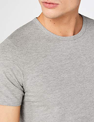 Jack & Jones Jones - Camiseta de manga corta con cuello redondo para hombre, Grau (LIGHT GREY MELANGE JJ LIGHT GREY MELANGE), Large