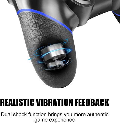 JAMSWALL Mando para Ps4, Mando inalámbrico para Playstation 4 / Pro/Slim/PC, Controlador de Panel táctil Vibración Doble/Turbo/Puerto de Audio Remoto