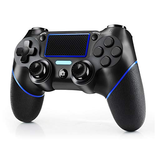 JAMSWALL Mando para Ps4, Mando inalámbrico para Playstation 4 / Pro/Slim/PC, Controlador de Panel táctil Vibración Doble/Turbo/Puerto de Audio Remoto