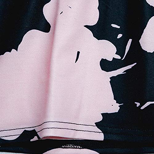 Janly Clearance Sale Vestido de mujer casual suelto cuello redondo manga corta estampado camiseta talla grande vestido de Pascua Día de San Patricio Descuentos (Negro-M)