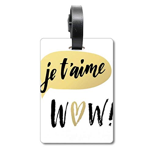 Je T'Aime I Love You - Etiqueta para maleta con texto en inglés "I Love You"