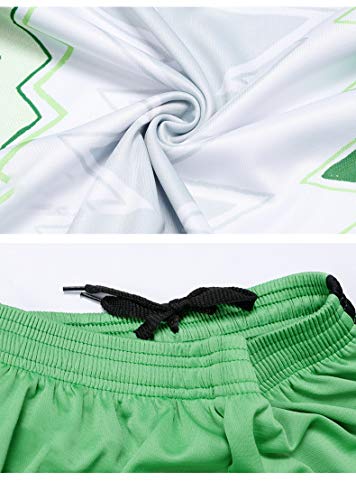 Jerseys Fútbol Adulto Camisetas Fútbol Nigeria Conjunto Pantalones Cortos,2021 Fútbol Uniforme,Mangas para Hombre Camisetas Deportivas Sweatshirt XXL