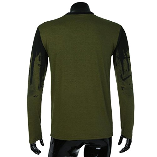 JiaMeng Suéter de Hombre Invierno Manga Larga Suéter Casual Jersey de Punto Caliente Camiseta Blusa básica de Manga Larga con Cuello Redondo (Ejercito Verde,XXXL)