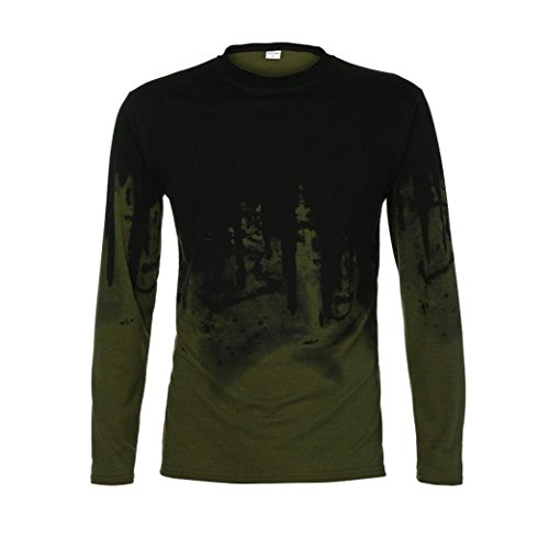 JiaMeng Suéter de Hombre Invierno Manga Larga Suéter Casual Jersey de Punto Caliente Camiseta Blusa básica de Manga Larga con Cuello Redondo (Ejercito Verde,XXXL)