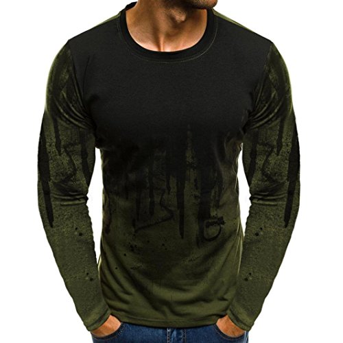 JiaMeng Suéter de Hombre Invierno Manga Larga Suéter Casual Jersey de Punto Caliente Camiseta Blusa básica de Manga Larga con Cuello Redondo (Ejercito Verde,XXXL)