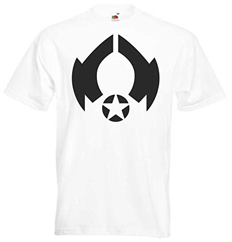JINTORA Camiseta T-Shirt - Hombre Blanco - tamaño M - Antigua República - JDM/Die Cut - para Fiesta Carnaval Carnaval Laboral Deportes