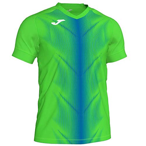 Joma Olimpia Camisetas, Hombre, Verde Fluor/Royal, XL