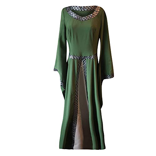 K-Youth® Carnaval Vintage Vestido de Traje Renacentista Medieval Vestido Largo de Estilo Victoriano Largo Gotico Vestido de Princesa Mujer Disfraz Vestidos Fiesta Criada Reina Dama Cosplay Vestir
