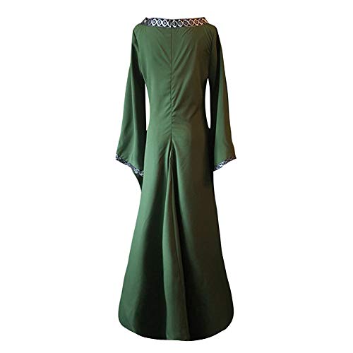 K-Youth® Carnaval Vintage Vestido de Traje Renacentista Medieval Vestido Largo de Estilo Victoriano Largo Gotico Vestido de Princesa Mujer Disfraz Vestidos Fiesta Criada Reina Dama Cosplay Vestir