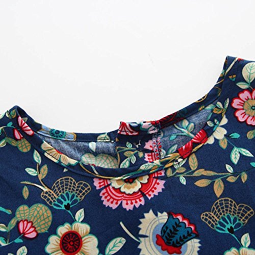 K-youth® Flor del Sol de impresión Vestidos Niña Wedding Party Birthday Dress Princesa Vestido de Fiesta Ropa Bebe Niña Recién Nacido Ropa De Manga Larga Barata 2018 Ofertas (Armada, 8-9 años)