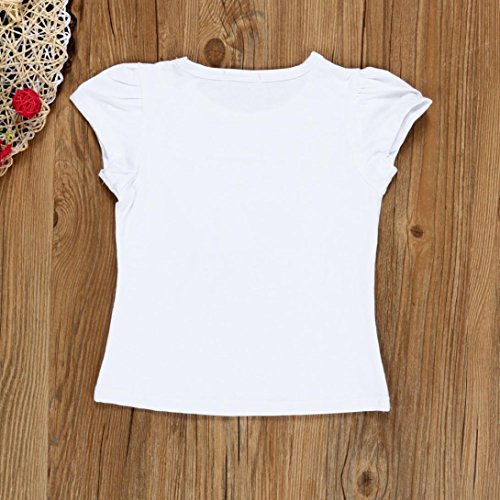 K-youth Vestido de niña, Vestido para Bebés Ropa Impresa de Camisa y del Vestido del Gato Muchacha Encantadora Ropa de Bebe niña Verano 2018 Barata (Blanco, 1-2 años)