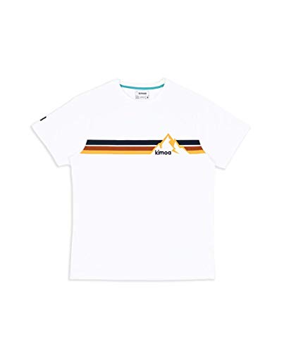 KIMOA Camiseta Whistler Blanca Negro, Unisex Adulto, M