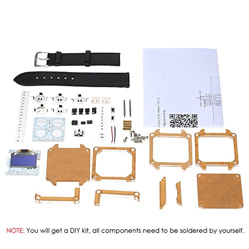 KKmoon SCM impresionante reloj LED transparente DIY LED tubo digital reloj de pulsera reloj electrónico kit de bricolaje