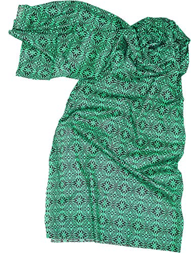 LAMBERTI Pareo Coleccion Hawai de Lambertti Italia. 100% Algodon Estampado Dibujos etnicos. (Azul/Marron)