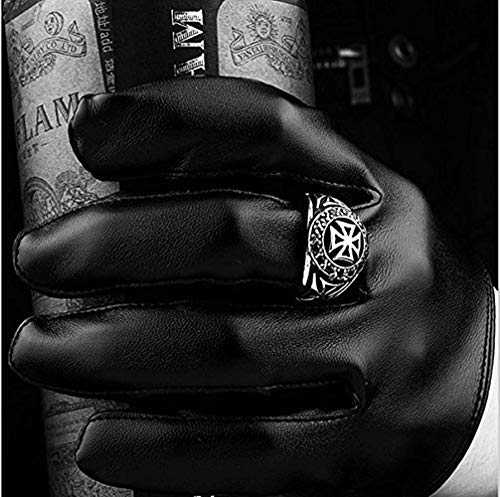 Legisdream Anillo de la Cruz Emblema Mide 16 Idea Regalo Joya para Cada ocasión