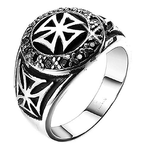 Legisdream Anillo de la Cruz Emblema Mide 16 Idea Regalo Joya para Cada ocasión