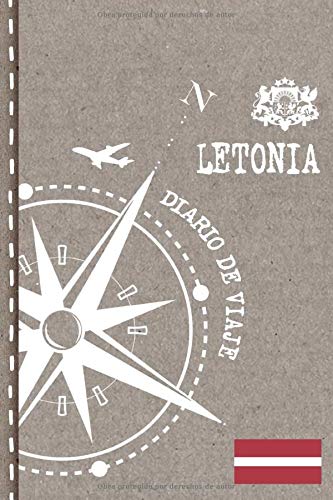 Letonia Diario de Viaje: Libro de Registro de Viajes - Cuaderno de Recuerdos de Actividades en Vacaciones para Escribir, Dibujar - Cuadrícula de Puntos, Bucket List, Dotted Notebook Journal A5