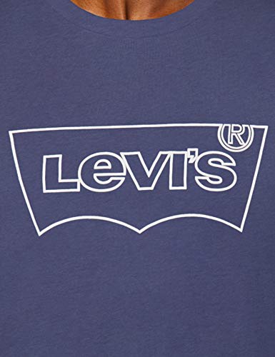 Levi's Housemark Graphic tee Camiseta, Ssnl Hm Outline Blue Indigo, L para Hombre