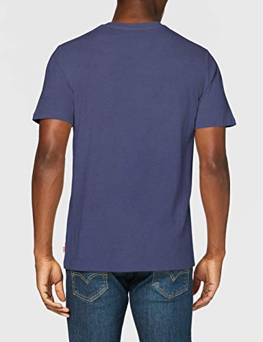 Levi's Housemark Graphic tee Camiseta, Ssnl Hm Outline Blue Indigo, L para Hombre