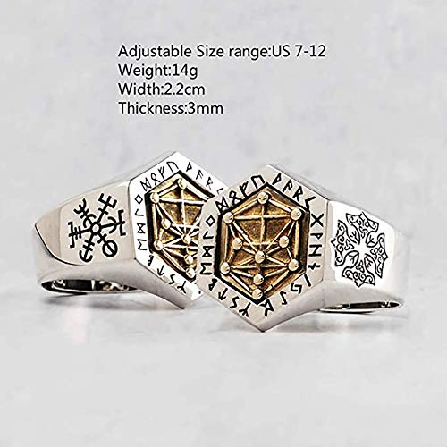 LH&BD S925 Silver Nordic Viking Pirata Árbol de la Vida Hombres Trendy Hip-Hop Personalidad Dominio Retro