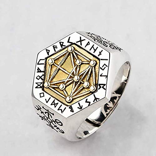 LH&BD S925 Silver Nordic Viking Pirata Árbol de la Vida Hombres Trendy Hip-Hop Personalidad Dominio Retro