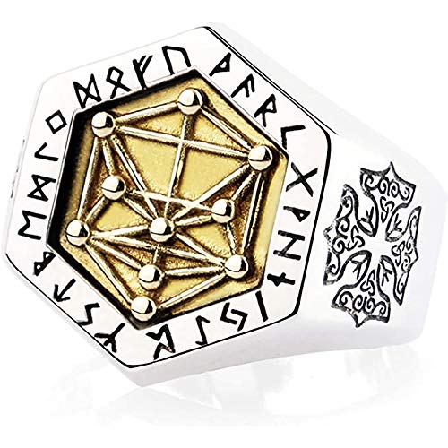 LH&BD S925 Silver Nordic Viking Pirata Árbol de la Vida Hombres Trendy Hip-Hop Personalidad Dominio Retro