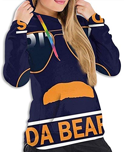 LLOOP Sudadera Casual con Capucha y Capucha para Mujeres y niñas Da Bears Chicago Windy City - Vasos para Bigote XL