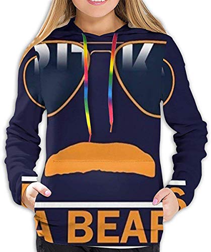 LLOOP Sudadera Casual con Capucha y Capucha para Mujeres y niñas Da Bears Chicago Windy City - Vasos para Bigote XL