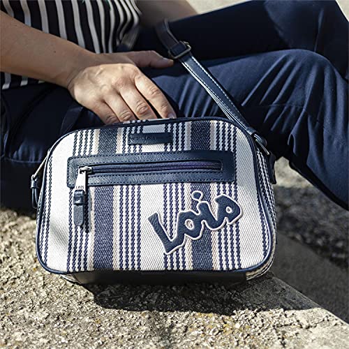 Lois - Bolso Bandolera de Mujer pequeño. Lona Estampada y Cuero PU Acolchado. Muy cómodo y para Diario. Calidad diseño y Marca. Original para 307283, Color Azul